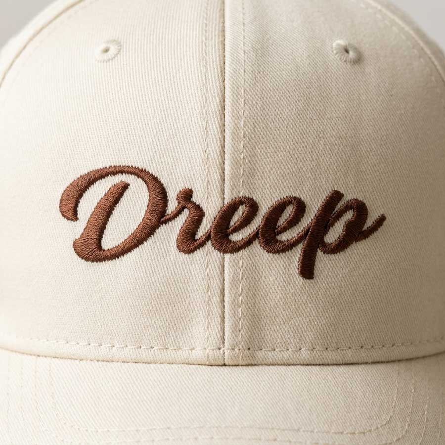 Broderie casquettes clubs de sport, broderie plate.
